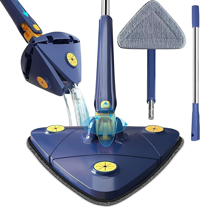 Blue Squeezing Triangle Cleaning Mop