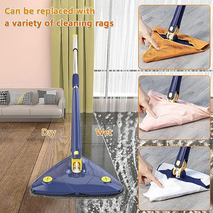 Blue Squeezing Triangle Cleaning Mop